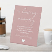 Signe De Table En Mémoire Amoureuse Élégant Script Dusty Rose ros (In SItu)