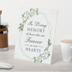 Signe De Table En Mémoire Amoureuse Géométrique Verdure Eucalyptu