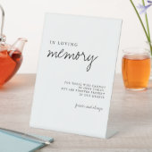 Signe De Table En Mémoire Amoureuse Moderne Simple Mariage Sign (In SItu)