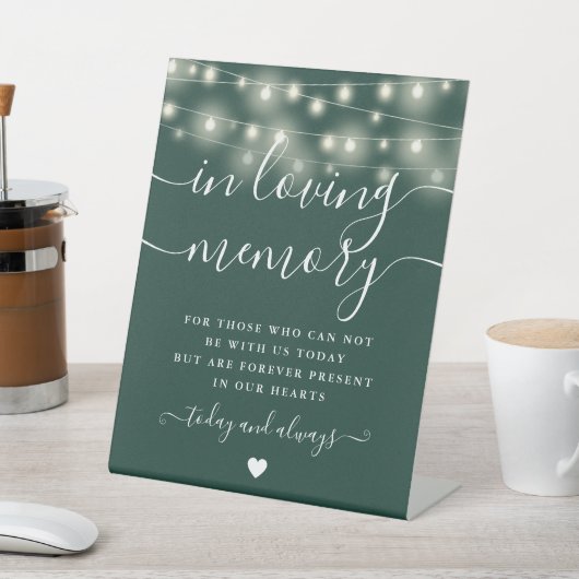 Signe De Table En Mémoire Amoureuse Montre Émeraude Lumières (In SItu)