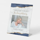 Signe De Table En Mémoire Amoureuse Photo Marine Agate Marbre Mar (Recto)