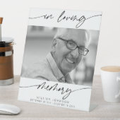 Signe De Table En Mémoire Amoureuse Script moderne Photo Funérail (In SItu)