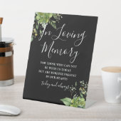 Signe De Table En Mémoire Amoureuse Verdure Mariage noir et blanc (In SItu)