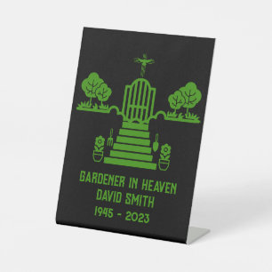 Signe De Table En mémoire Bereaver Gardener funérailles