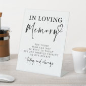 Signe De Table En Mémoire d'amour Mariage moderne blanc (In SItu)