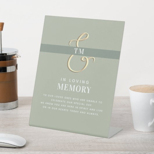 Signe De Table En mémoire d'amour Mariage personnalisé Sig (In SItu)