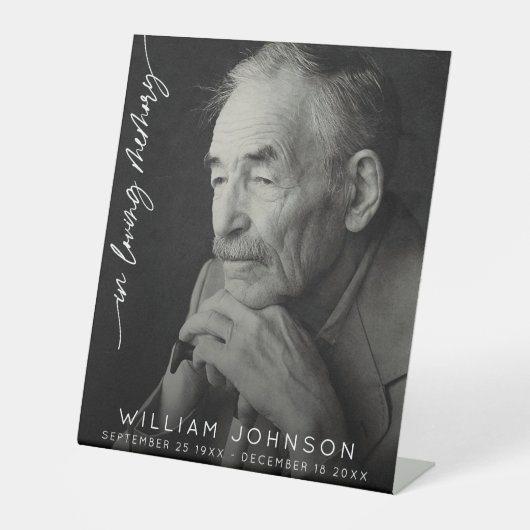 Signe De Table En mémoire d'amour Souvenir Photo Funérailles (Recto)