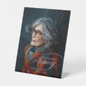 Signe De Table "En mémoire de l'amour" Photo Funeral Memorial (Recto)