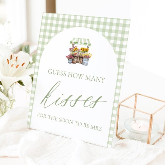 Signe De Table En provenance du marché Devinez combien de baisers