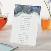 Signe De Table Encre d'alcool Argent Marine Bleu Parties scintill (In SItu)