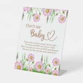 Signe De Table Enfant fleur sauvage en fleur baby shower jeu (Recto)