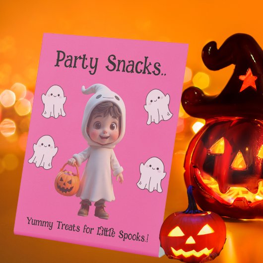 Signe De Table Enfants Petits Spots Halloween Fête Snacks