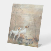 Signe De Table English Pointer chasse les faisans (Recto)