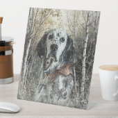 Signe De Table English Setter  (In SItu)