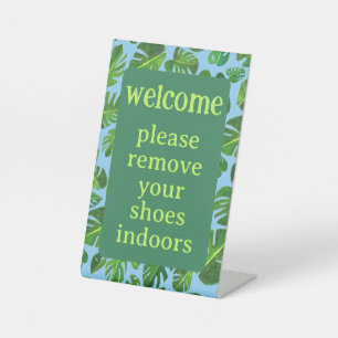 Signe De Table Enlever les chaussures aquarelle tropicale locatio
