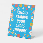 Signe De Table ENLEVEZ VOS CHAUSSURES Fleurs Groovy CUSTOM (Recto)