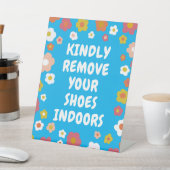 Signe De Table ENLEVEZ VOS CHAUSSURES Fleurs Groovy CUSTOM (In SItu)