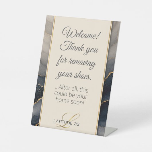 Signe De Table enlevez vos chaussures maison ouverte (Recto)