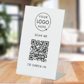 Signe De Table Enregistrement de code QR | Logo professionnel san
