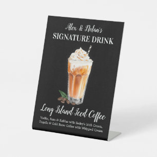 Signe De Table Enseigne de boisson personnalisée Long Island Iced