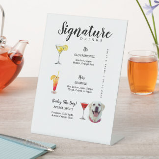 Signe De Table Enseigne de boissons signatures,Boisson signature 