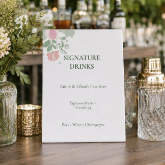 Signe De Table Enseigne de boissons signatures personnalisées pou
