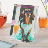 Signe De Table Enseigne de bureau pour amateur de teckel de Bell  (In SItu)