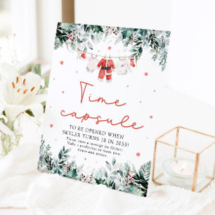 Signe De Table Enseigne de capsule temporelle pour baby shower de