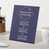 Signe De Table Enseigne de cocktails de mariage minimaliste céles (In SItu)