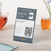 Signe De Table Enseigne de code QR pour avis de Spa Charbon Neutr (In SItu)