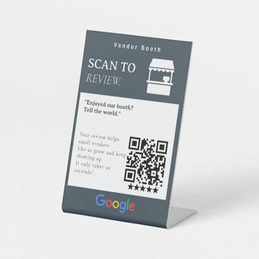 Signe De Table Enseigne de code QR pour avis de Spa Charbon Neutr (Recto)