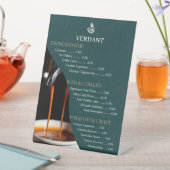 Signe De Table Enseigne de menu de café spécialisé vert foncé élé (In SItu)