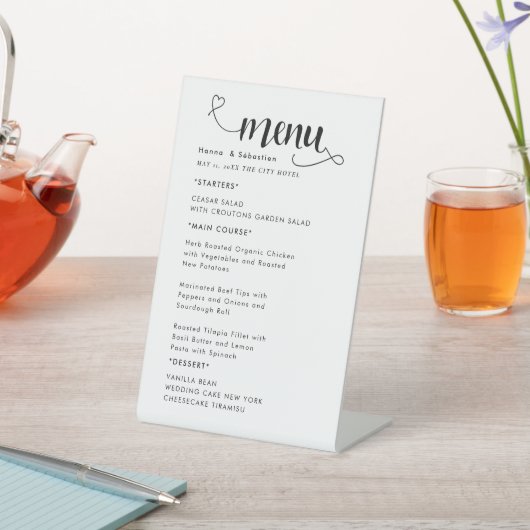 Signe De Table Enseigne de pied de menu numérique (In SItu)