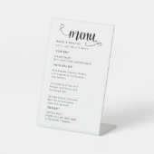 Signe De Table Enseigne de pied de menu numérique (Recto)