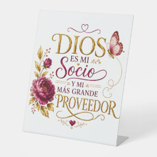 Signe De Table Enseigne de piédestal chrétien | Dieu est mon Asso