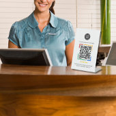 Signe De Table Enseigne de piédestal de code QR de critique Googl