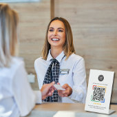 Signe De Table Enseigne de piédestal de code QR de critique Googl