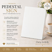 Signe De Table Enseigne de piédestal personnalisée de luxe pour l
