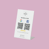 Signe De Table Enseigne de socle de code QR de critique Google Fa