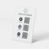 Signe De Table Enseigne de socle de code QR pour entreprise moder (Recto)