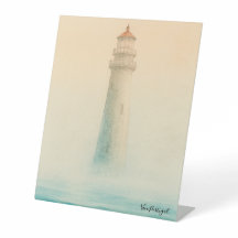 Enseigne de socle de phare portugais à l'aquarelle
