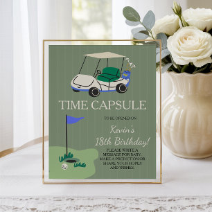 Signe De Table Enseigne de table 8x10 capsule temporelle Golf Hol