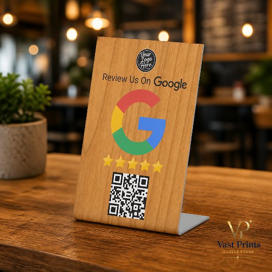 Signe De Table Enseigne de tableau de révision Google en bois Cod