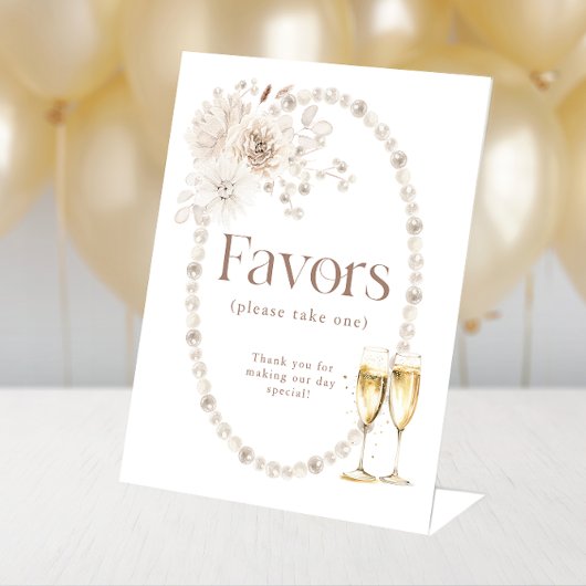 Signe De Table Enseigne des Faveurs Perles