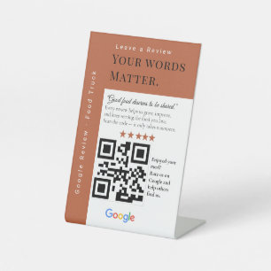Signe De Table Enseigne élégante en terre cuite QR Code pour lais