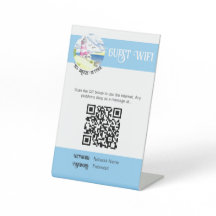 Enseigne personnalisée aquarelle pour WiFi invité