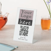Signe De Table Enseigne personnalisée avec code QR Ajoutez votre  (In SItu)