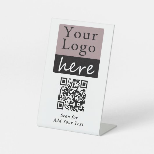 Signe De Table Enseigne personnalisée avec code QR Ajoutez votre  (Recto)