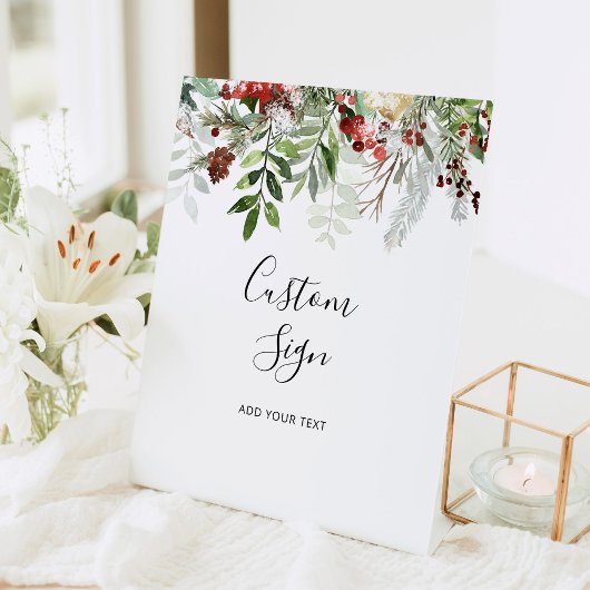 Signe De Table Enseigne personnalisée Evergreen