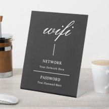 Enseigne sur Pied | Mot de Passe Wifi Réseau Moder